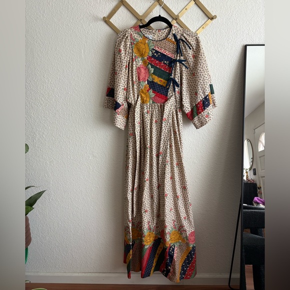 Vintage Just Choon California Prairie Mixed Print Floral Boho Cottagecore Dress - Picture 15 of 16